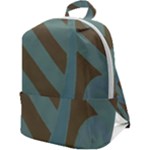 Earthbound Geometry Print Zip Up Backpack