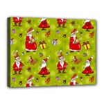 Background With Santa Claus, Christmas Decorations Canvas 16  x 12  (Stretched)