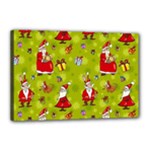 Background With Santa Claus, Christmas Decorations Canvas 18  x 12  (Stretched)