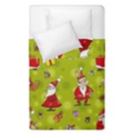 Background With Santa Claus, Christmas Decorations Duvet Cover Double Side (Single Size)