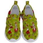 Background With Santa Claus, Christmas Decorations Kids  Velcro No Lace Shoes