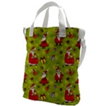 Background With Santa Claus, Christmas Decorations Canvas Messenger Bag