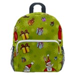 Background With Santa Claus, Christmas Decorations Kids  Age 5-10 Lightweight School Backpack with Side Pockets