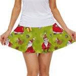 Background With Santa Claus, Christmas Decorations Women s Skort