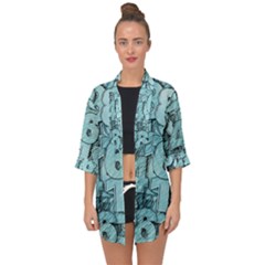 Open Front Chiffon Kimono 