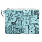 Blue Digits Background, Artwork, Numbers Canvas Cosmetic Bag (XL)