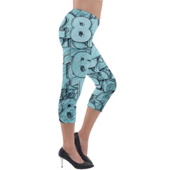 Lightweight Velour Capri Leggings  