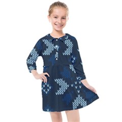 Kids  Quarter Sleeve Shirt Dress 