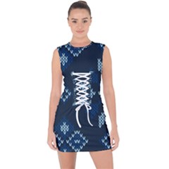 Lace Up Front Bodycon Dress 