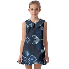 Kids  Pilgrim Collar Ruffle Hem Dress 