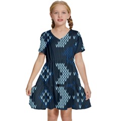 Kids  Short Sleeve Tiered Mini Dress 