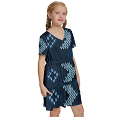 Kids  Short Sleeve Tiered Mini Dress 