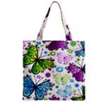 Butterflies, Abstract, Background, Colorful Zipper Grocery Tote Bag