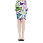 Butterflies, Abstract, Background, Colorful Midi Wrap Pencil Skirt