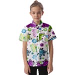 Butterflies, Abstract, Background, Colorful Kids  Short Sleeve Shirt