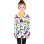 Butterflies, Abstract, Background, Colorful Kids  Double Breasted Button Coat