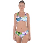 Butterflies, Abstract, Background, Colorful Criss Cross Bikini Set