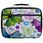 Butterflies, Abstract, Background, Colorful Full Print Lunch Bag