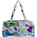 Butterflies, Abstract, Background, Colorful Multi Function Bag