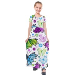 Kids  Short Sleeve Maxi Dress 