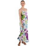 Butterflies, Abstract, Background, Colorful Cami Maxi Ruffle Chiffon Dress