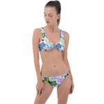 Butterflies, Abstract, Background, Colorful Ring Detail Crop Bikini Set