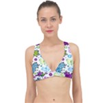 Butterflies, Abstract, Background, Colorful Classic Banded Bikini Top