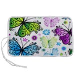 Butterflies, Abstract, Background, Colorful Pen Storage Case (S)