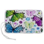 Butterflies, Abstract, Background, Colorful Pen Storage Case (L)