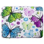 Butterflies, Abstract, Background, Colorful 17  Vertical Laptop Sleeve Case With Pocket