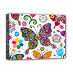 Butterflies, Abstract, Colorful, Floral, Flowers Deluxe Canvas 16  x 12  (Stretched) 