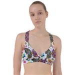 Butterflies, Abstract, Colorful, Floral, Flowers Sweetheart Sports Bra