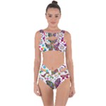 Butterflies, Abstract, Colorful, Floral, Flowers Bandaged Up Bikini Set 