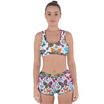 Butterflies, Abstract, Colorful, Floral, Flowers Racerback Boyleg Bikini Set