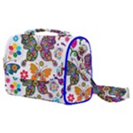 Butterflies, Abstract, Colorful, Floral, Flowers Satchel Shoulder Bag