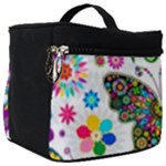 Butterflies, Abstract, Colorful, Floral, Flowers Make Up Travel Bag (Big)