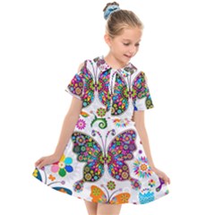 Kids  Short Sleeve Shirt Dress 