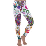 Butterflies, Abstract, Colorful, Floral, Flowers Kids  Lightweight Velour Classic Yoga Leggings