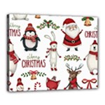 Christmas Characters Pattern, Xmas Backgrounds Canvas 20  x 16  (Stretched)