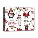 Christmas Characters Pattern, Xmas Backgrounds Deluxe Canvas 16  x 12  (Stretched) 