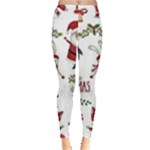 Christmas Characters Pattern, Xmas Backgrounds Everyday Leggings 