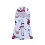 Christmas Characters Pattern, Xmas Backgrounds Adjustable Balaclava Face Mask