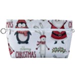 Christmas Characters Pattern, Xmas Backgrounds Handbag Organizer