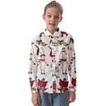 Christmas Characters Pattern, Xmas Backgrounds Kids  Long Sleeve Shirt