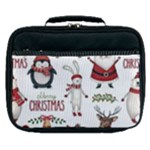 Christmas Characters Pattern, Xmas Backgrounds Lunch Bag