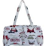 Christmas Characters Pattern, Xmas Backgrounds Multi Function Bag