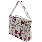 Christmas Characters Pattern, Xmas Backgrounds Box Up Messenger Bag