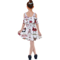 Kids  Shoulder Cutout Chiffon Dress 