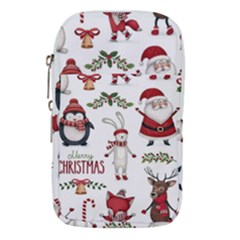 Christmas Characters Pattern, Xmas Backgrounds Waist Pouch (Large) from ArtsNow.com