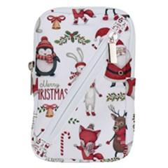 Christmas Characters Pattern, Xmas Backgrounds Belt Pouch Bag (Large) from ArtsNow.com